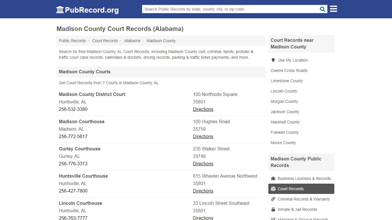 Free Madison County Court Records (Alabama Court Records)